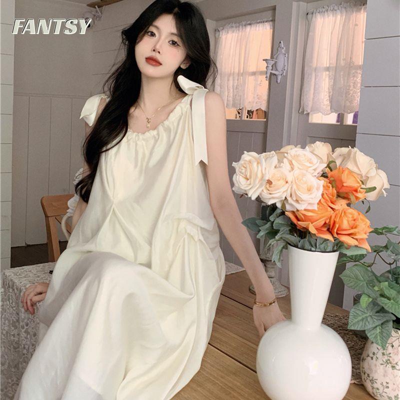 Đầm Voan Hai Dây Dáng Dài Phong Cách Thời Trang Mùa Hè Hàng Mới Dành Cho Nữ