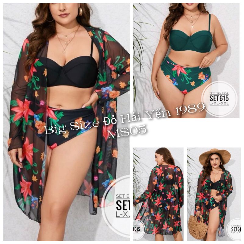 Sét BiKiNi Đi Biển Big Size (55kg đến 100kg) MS05.04