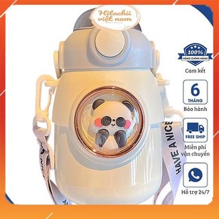 Bình nước 700ml có ống hút họa tiết hoạt hình dễ thương cho bé, bình nước cute