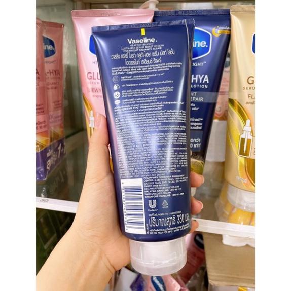 Sữa dưỡng thể vaselin HEALTHY BRIGHT GLTTA HYA 330ml Thái Lan, Sữa dưỡng trắng da toàn thân.