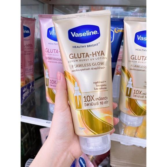 Sữa dưỡng thể vaselin HEALTHY BRIGHT GLTTA HYA 330ml Thái Lan, Sữa dưỡng trắng da toàn thân.