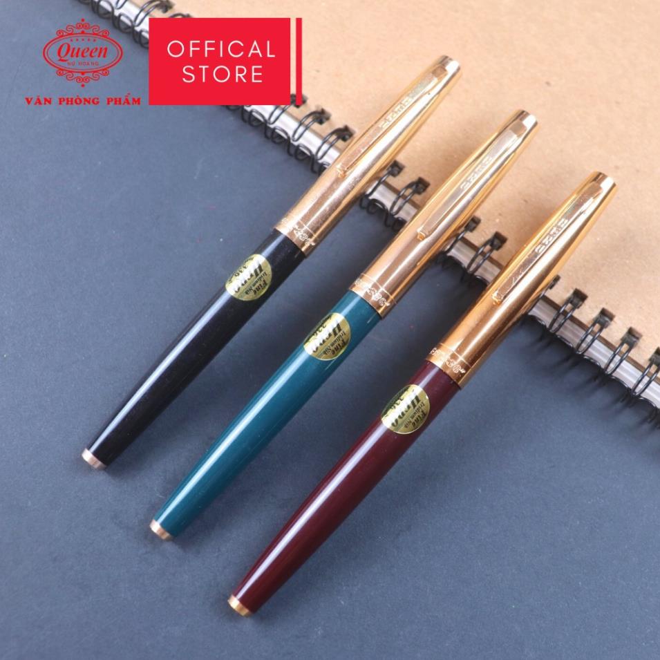 Bút máy Hero 336 chính hãng - Phiên bản quốc tế - Màu Đen/Đỏ/Xanh Lá - 1 Cây - Bút máy Queen