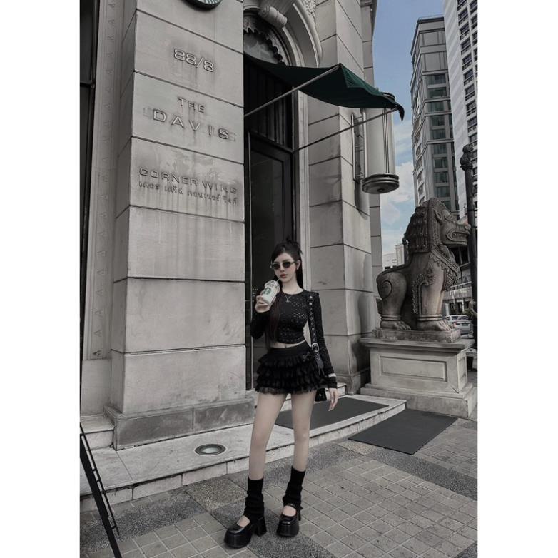 Set Áo Lưới Mix Váy Ren MPB