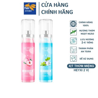 Xịt thơm miệng bỏ túi vị đào, bạc hà heyxi