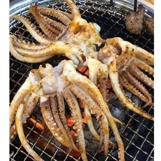 Đầu Râu Mực size lớn tươi rói giòn sựt khay 500gr
