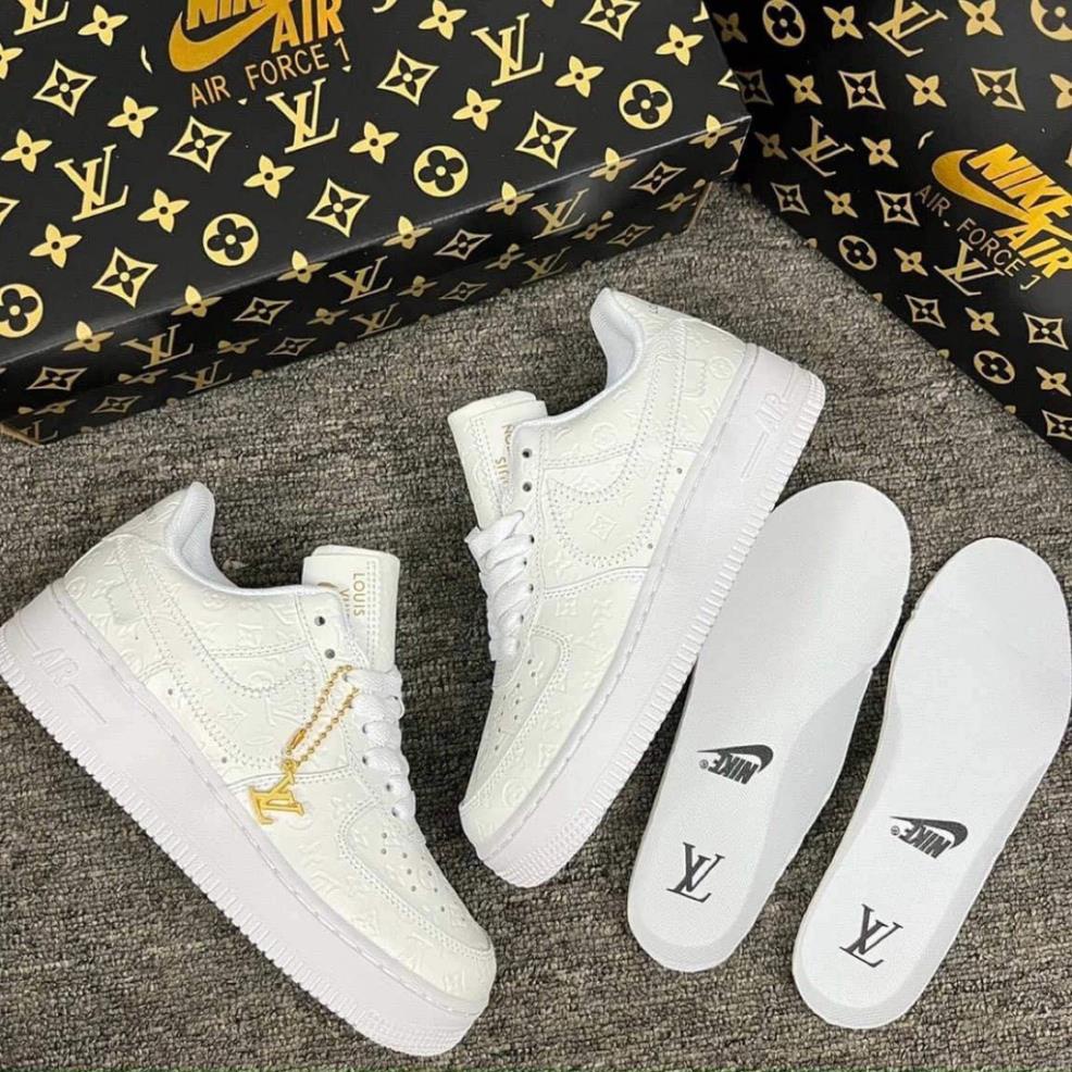 Giày Sneaker air force 1 LV Nâu, Trắng, Xanh Lá, Đỏ, Giày thể thao AF1 LV Low mix lv nam nữ bản mới cực chất trend 2022