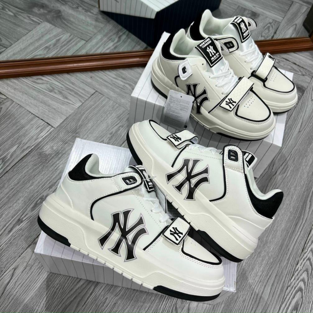 Giày độn đế MLB chunky dán HÀNG CAO CẤP MLB Chunky Liner New York Yankees White Black bản mới nhất hót tren 2022