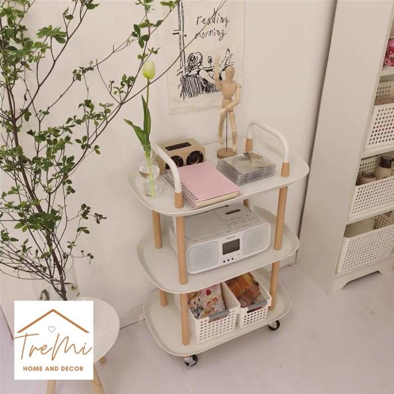 Kệ đựng đồ Hàn Quốc có bánh xe tháo rời kèm ảnh thật