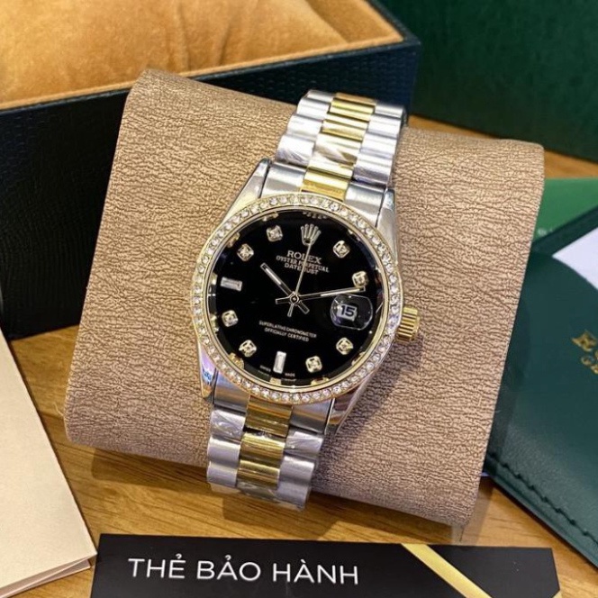 Đồng hồ nam Rolex - viền đá dây kim loại chống nước - DH501 MTP-STORE