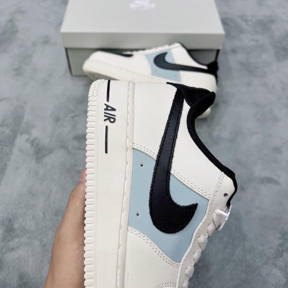 Giày sneaker AF1 Mũi Đen Nam Nữ, giày Air Force 1 Low Cream Black Hót Trend Bản Cao Cấp,Hàng Đẹp Tặng Hộp Và Bill