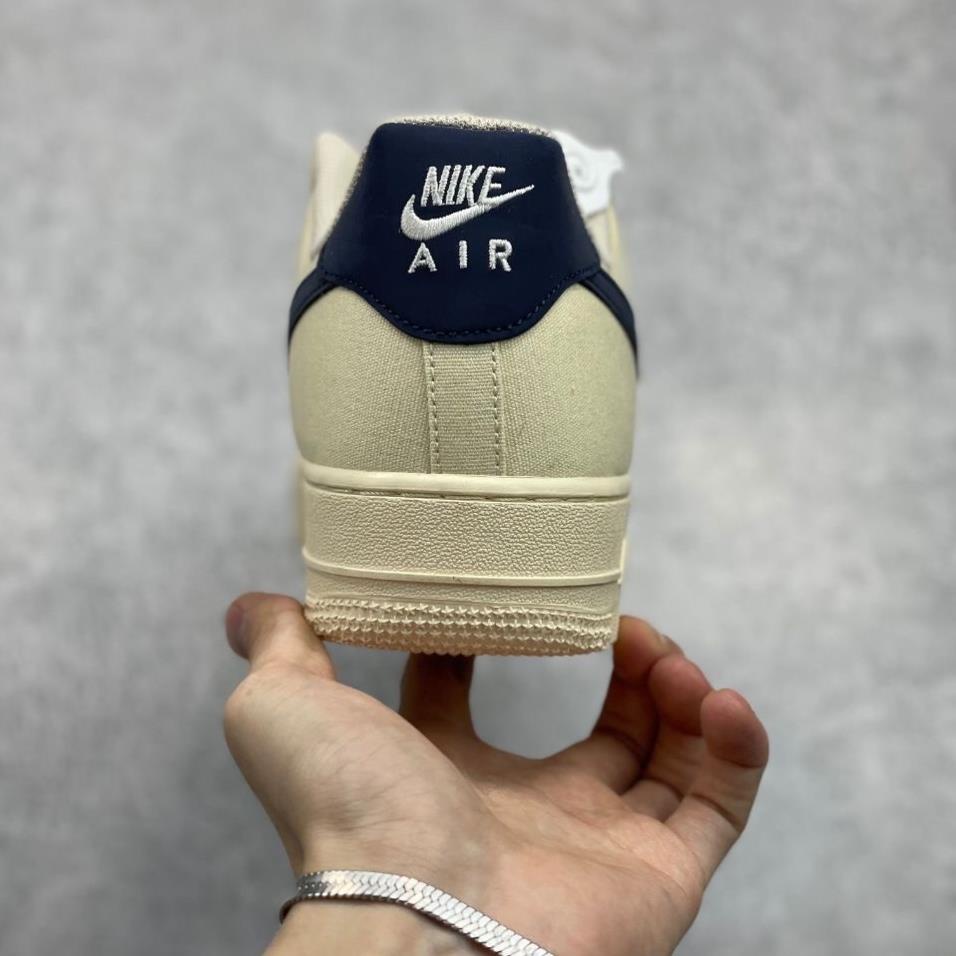 Giày Air AF1 Force 1 Vải Canvas Navy, Giày thể thao AF1 vệt xanh navy thiết kế cưc chất phối đồ nam nữ hot trend