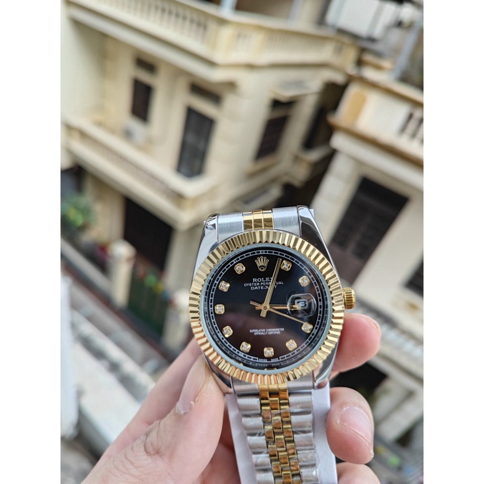 Đồng hồ nam Rolex - viền đá dây kim loại chống nước - Tokyo Shop