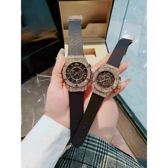 Đồng Hồ Nam nữ HU Cặp Đôi - Dây Hương Vani Cao Cấp - DH602 - Bảo hành 12 tháng