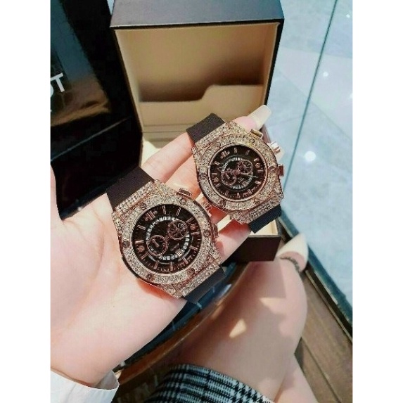 Đồng Hồ Nam nữ HU Cặp Đôi - Dây Hương Vani Cao Cấp - DH602 - Bảo hành 12 tháng