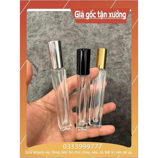 Chai chiết nước hoa 10ml CAO VUÔNG DÀY