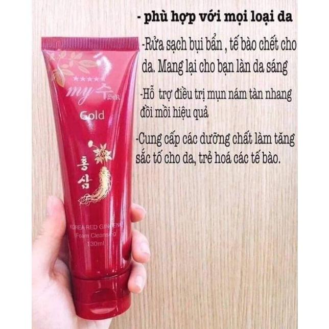 Sửa rửa mặt sâm đỏ My Gold  cho da dầu 130ml