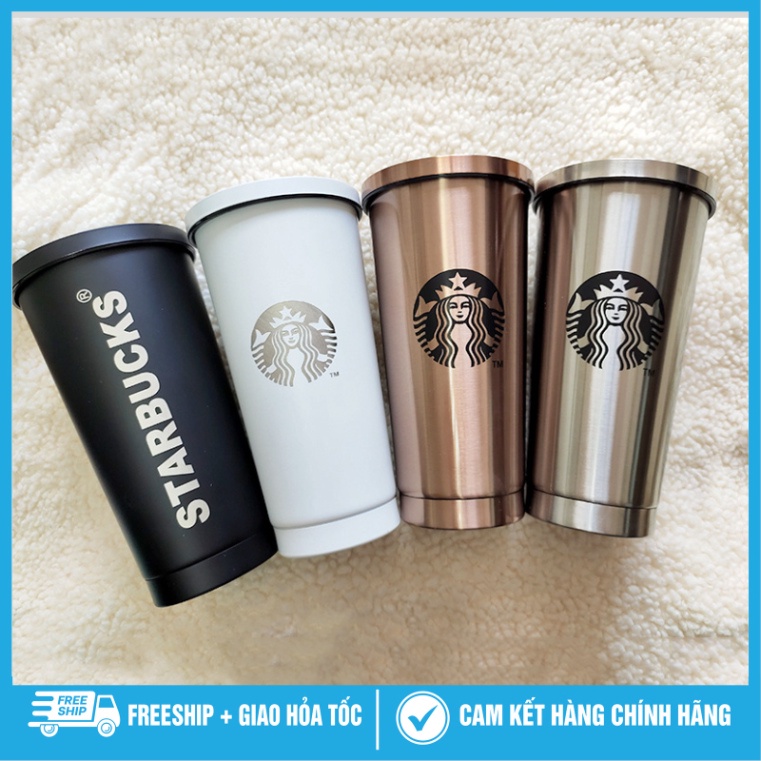 Cốc giữ nhiệt starbucks 750ml inox 304 kèm ống hút inox dễ dàng mang đi thuận tiện giữ nhiệt 6 giờ nóng lạnh