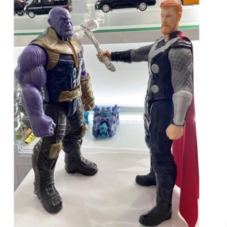 Combo Mô hình Siêu anh hùng Thor - Thanos siêu ngầu, có đèn và nhạc, khớp cử động linh hoạt