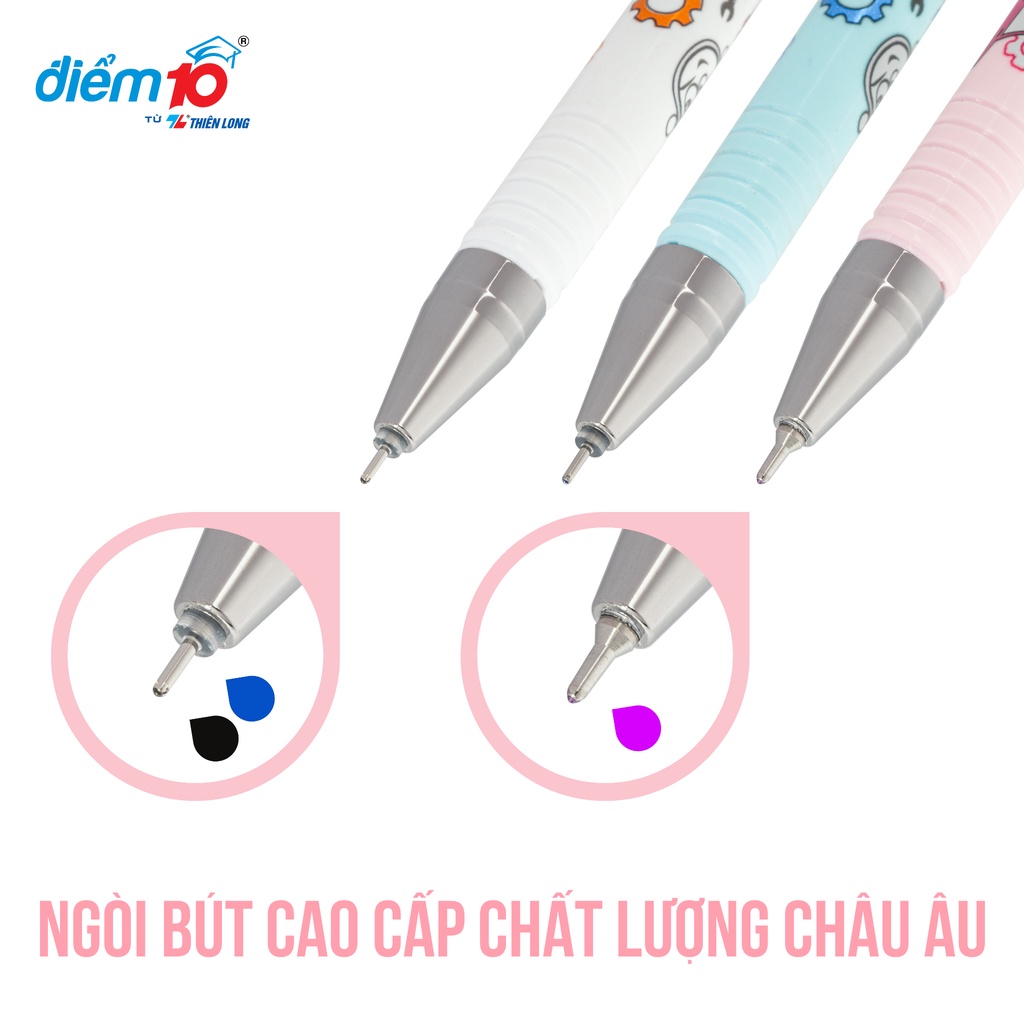 Combo 5 - 10 - 20 Bút gel Smooth Flowing Gel Ink Thiên Long Điểm 10 TP-GEL038