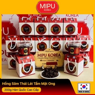 Hồng sâm thái lát tẩm mật ong hộp nhựa 200g hàn quốc cao cấp