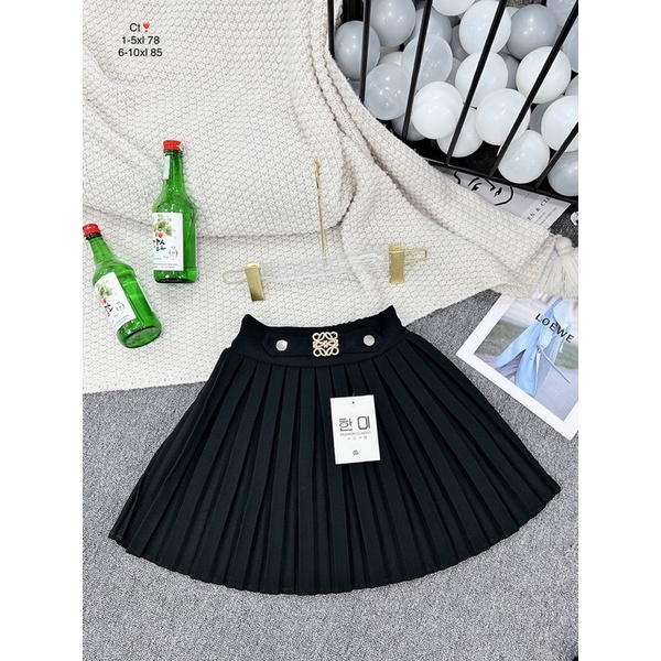 Chân Váy xếp ly cao cấp cho bé gái size 10-45kg