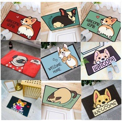 Thảm lau chân hình thú 3d chống trơn trượt size 40*60cm
