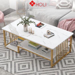 Bàn Trà Sofa HOLI Phòng Khách Mặt Bo Góc An Toàn, Có 2 Tầng Họa Tiết, Chân Sơn Tĩnh Điện Hàng Cao Cấp Bảo Hành 3 Nắm