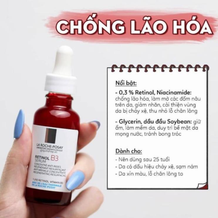 Serum B5 B3 C10 nguyên chất La Roche Posay dưỡng chất chuyên sâu cho da trắng mịn màng 30ml -Khani