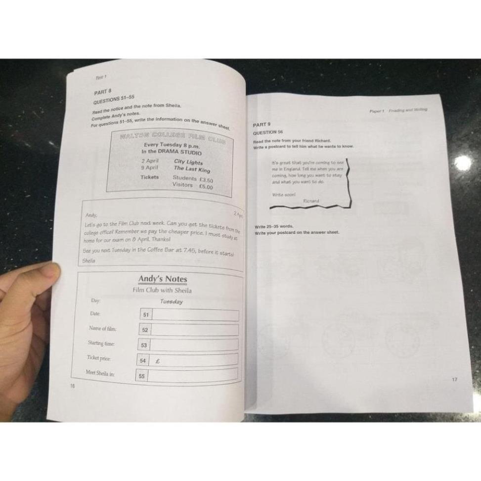 Key English Test  bản 2017 - 7 q + FILE NGHE