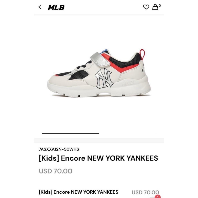 Giày Kids Chunky NY trắng phối đỏ đen