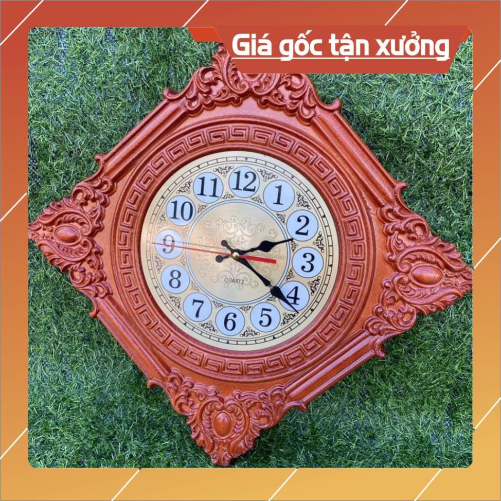 Tranh đồng hồ vuông treo tường gỗ hương đỏ nguyên khối trang trí nhà cửa phòng khách ngủ gia đình, Đồ gỗ Mỹ Sinh cao cấp