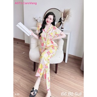 Bộ Dài Pijama Lụa Xước A073 - Đồ Bộ Suli
