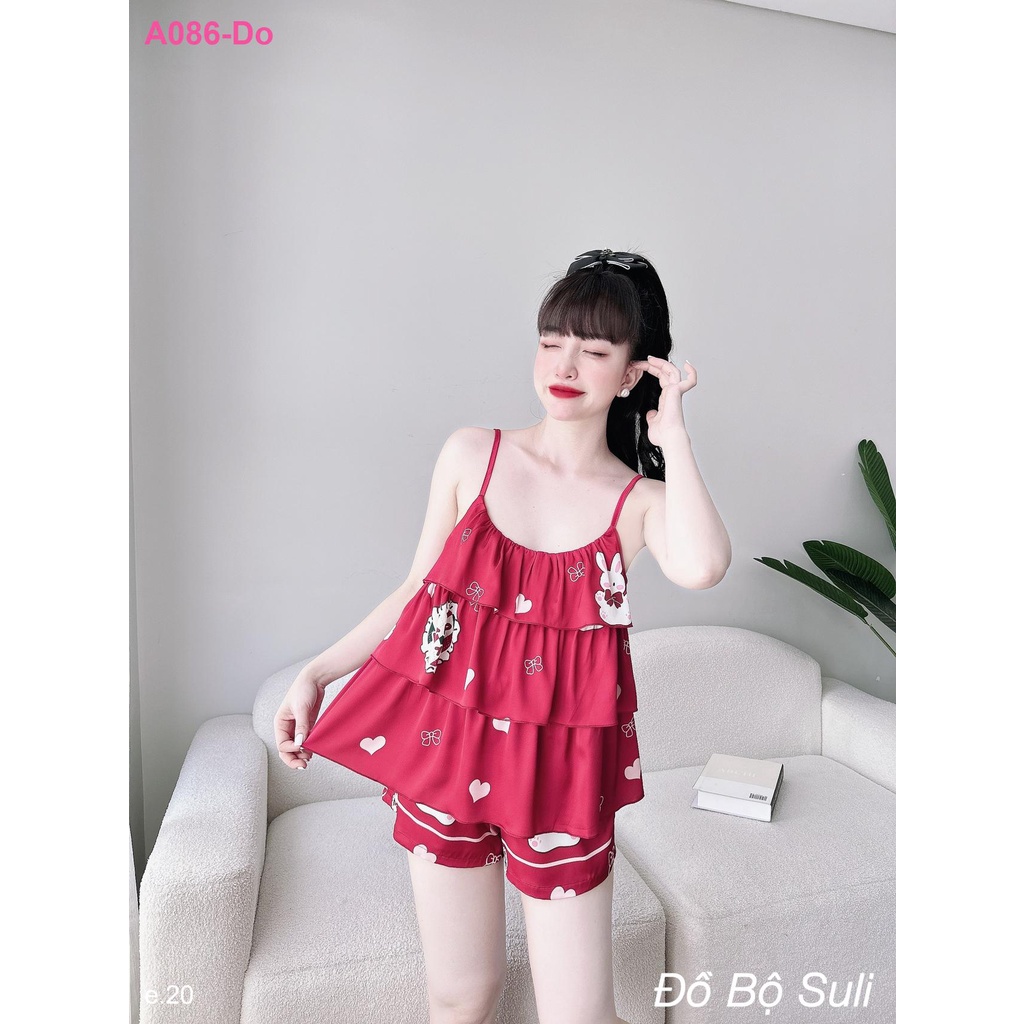 Bộ Đùi Dây Tầng Lụa Latin A086 - Đồ Bộ Suli