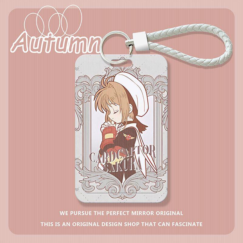 Ví Đựng Thẻ ID / Thẻ ID 110mm * 70mm Họa Tiết Thủ Lĩnh Thẻ Bài Sakura Xinh Xắn