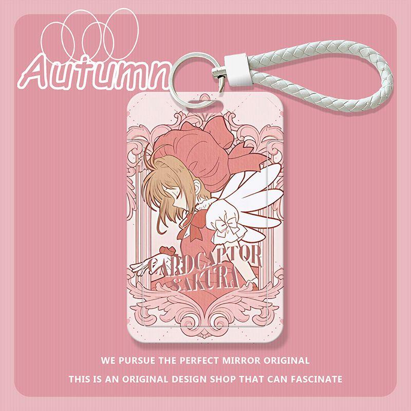 Ví Đựng Thẻ ID / Thẻ ID 110mm * 70mm Họa Tiết Thủ Lĩnh Thẻ Bài Sakura Xinh Xắn