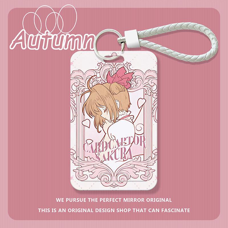 Ví Đựng Thẻ ID / Thẻ ID 110mm * 70mm Họa Tiết Thủ Lĩnh Thẻ Bài Sakura Xinh Xắn