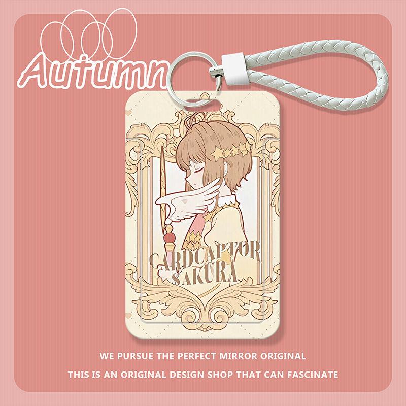 Ví Đựng Thẻ ID / Thẻ ID 110mm * 70mm Họa Tiết Thủ Lĩnh Thẻ Bài Sakura Xinh Xắn