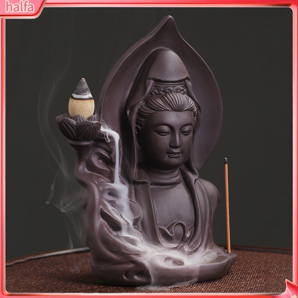 HALFA| Thác Khói Trầm Hương Hình Thác Nước Avalokitesvara Có Thể Tái Sử Dụng Giá Đỡ