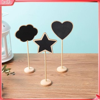 Halfa| set 10 bảng đen viết phấn mini bằng gỗ dùng viết phấn độc đáo trang trí nhà cửa kèm giá đỡ
