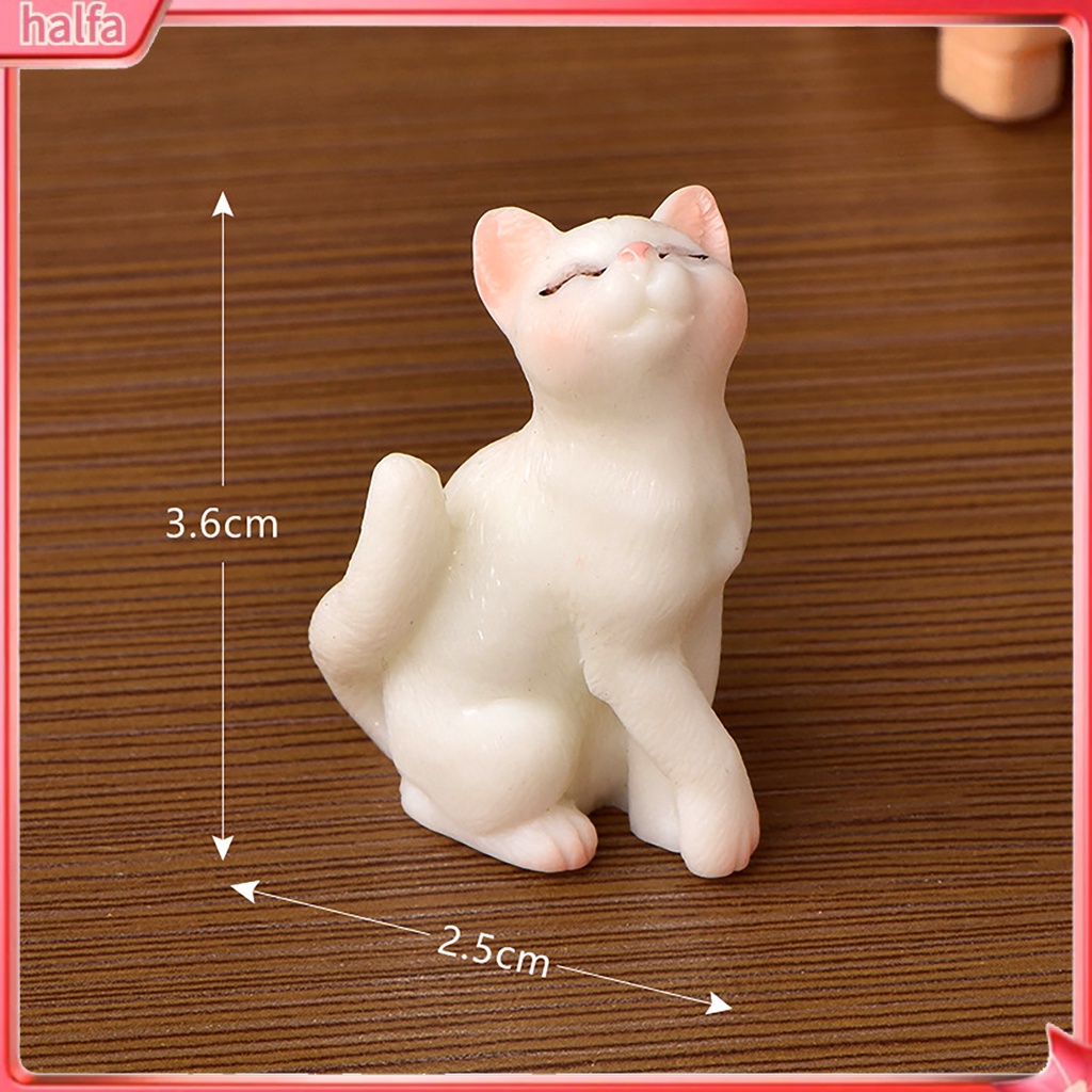 HALFA| Tượng Mèo Con Trang Trí Tiểu Cảnh Sân Vườn