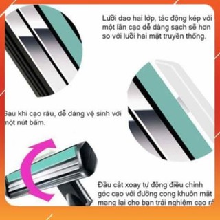 Bộ combo 38 món dao cạo râu lưỡi kép - 36 lưỡi cạo râu, 1 cây dao cạo thông minh, 1 tuýp gel cạo râu