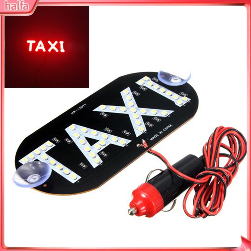 HALFA| Bảng đèn led báo hiệu chữ taxi kèm dây cáp thích hợp cho xe hơi kèm 2 giác hút