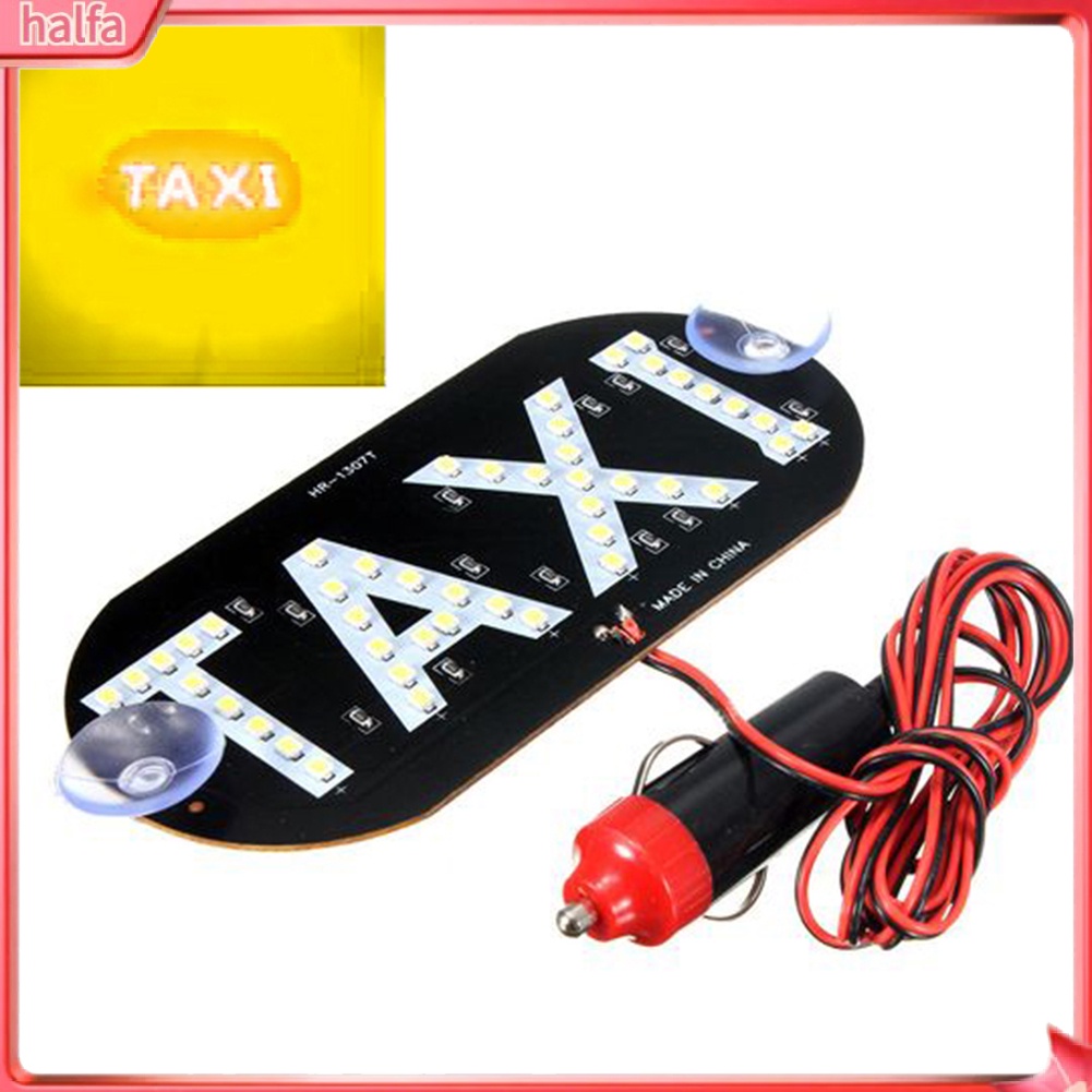 HALFA| Bảng đèn led báo hiệu chữ taxi kèm dây cáp thích hợp cho xe hơi kèm 2 giác hút