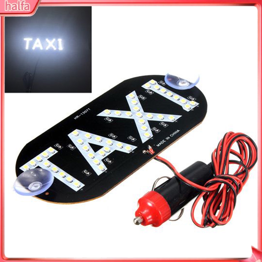 HALFA| Bảng đèn led báo hiệu chữ taxi kèm dây cáp thích hợp cho xe hơi kèm 2 giác hút