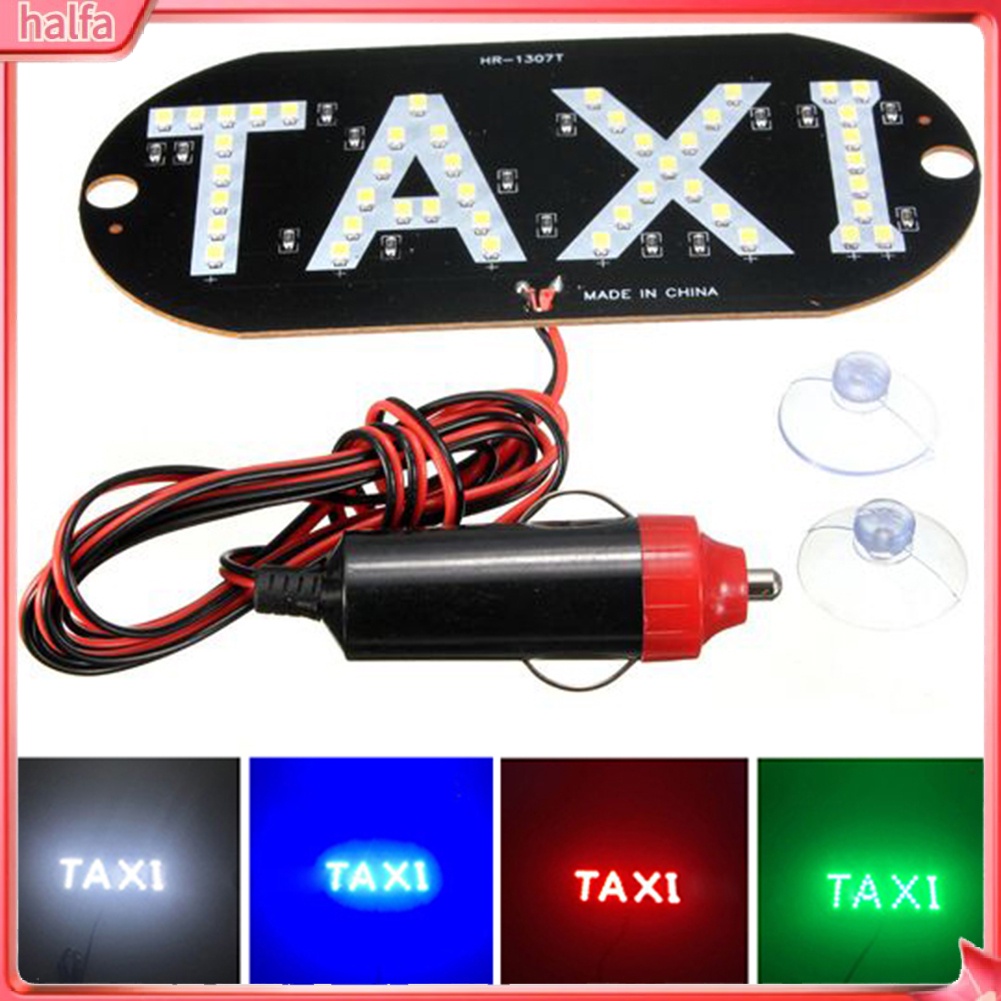 HALFA| Bảng đèn led báo hiệu chữ taxi kèm dây cáp thích hợp cho xe hơi kèm 2 giác hút