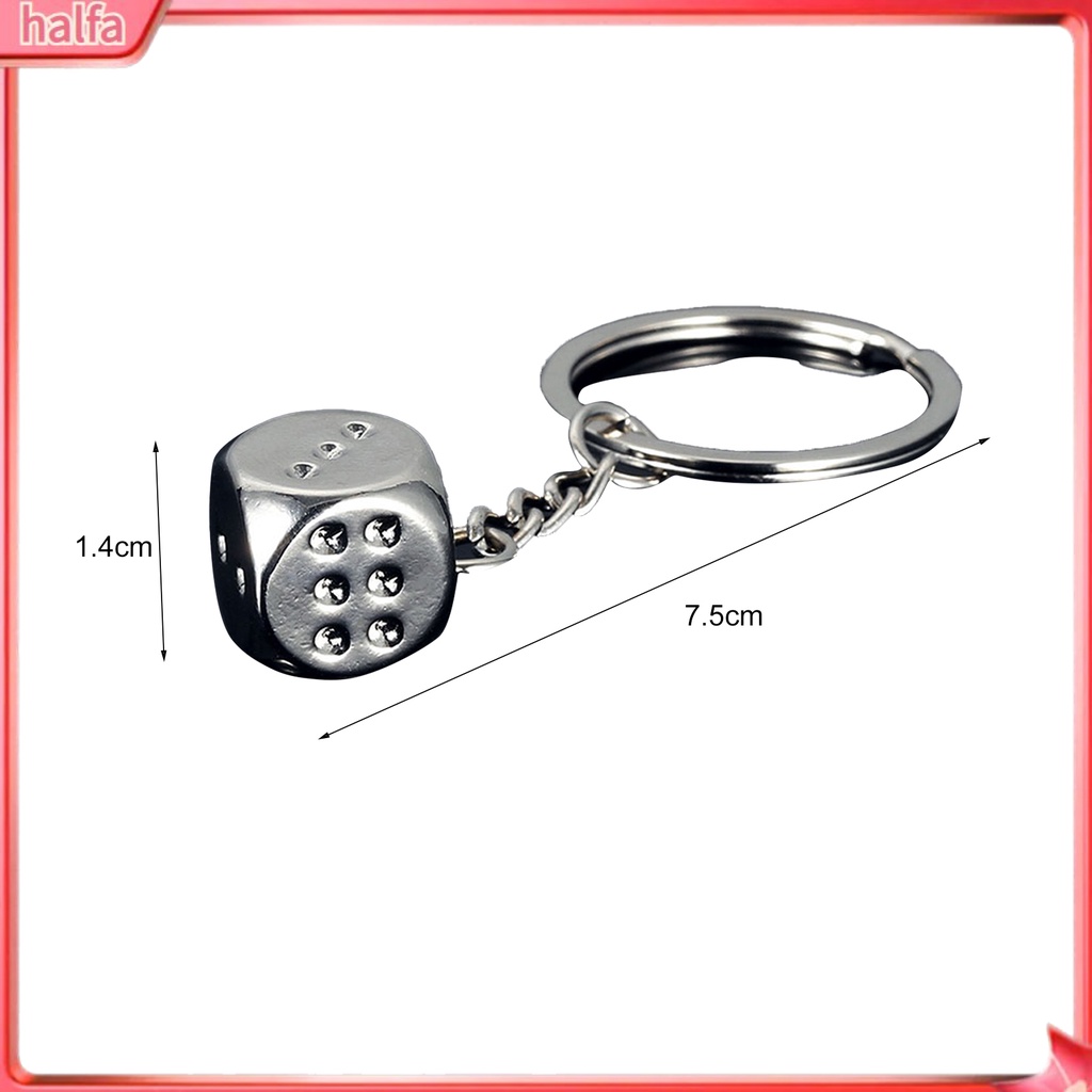 HALFA| Móc Khóa Hình Xúc Xắc Thời Trang Độc Đáo