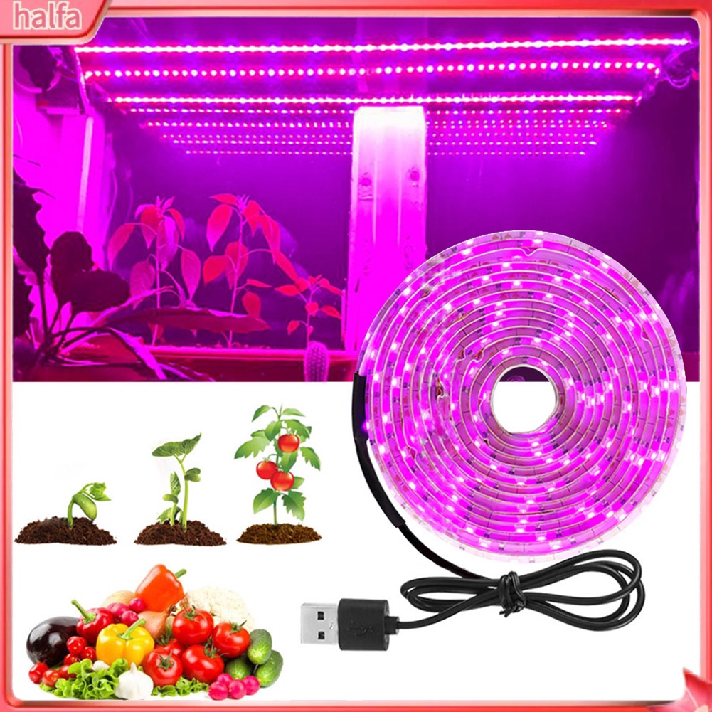 HALFA| Dây đèn led 2835SMD 2/3/5m 5V có cổng USB hỗ trợ trồng cây tiện dụng