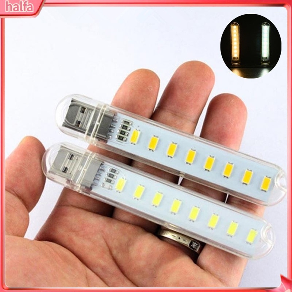 HALFA| Đèn Đọc Sách Mini Hdj ~ 8 Led 5v Cổng Usb