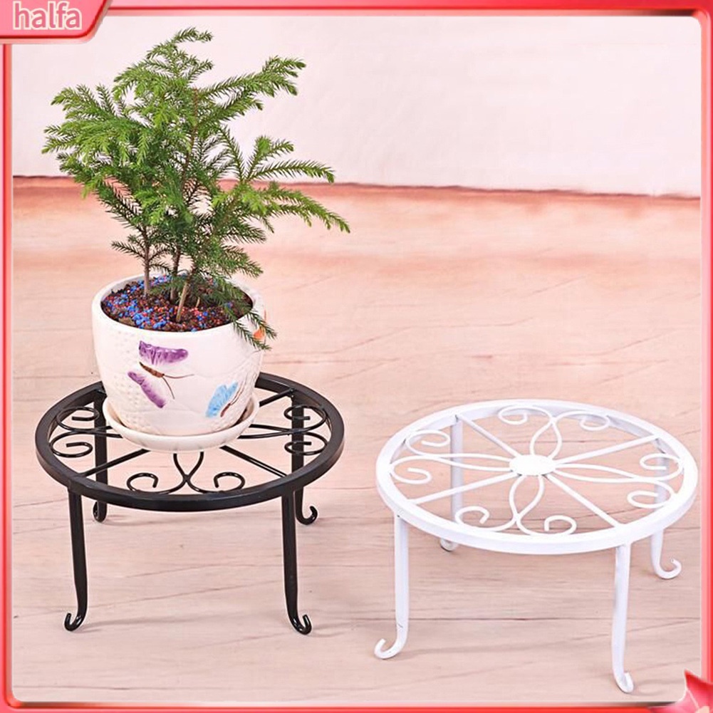 HALFA| Kệ để chậu hoa hình tròn bằng sắt dùng trang trí vườn/ban công