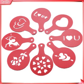 HALFA| Set 8 Khuôn Rắc Bột Trang Trí Cà Phê Diy